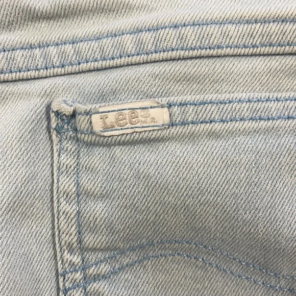 Vintage Lee Mom High-Rise Light Wash Denim Blue Jeans - Picture 4 of 10